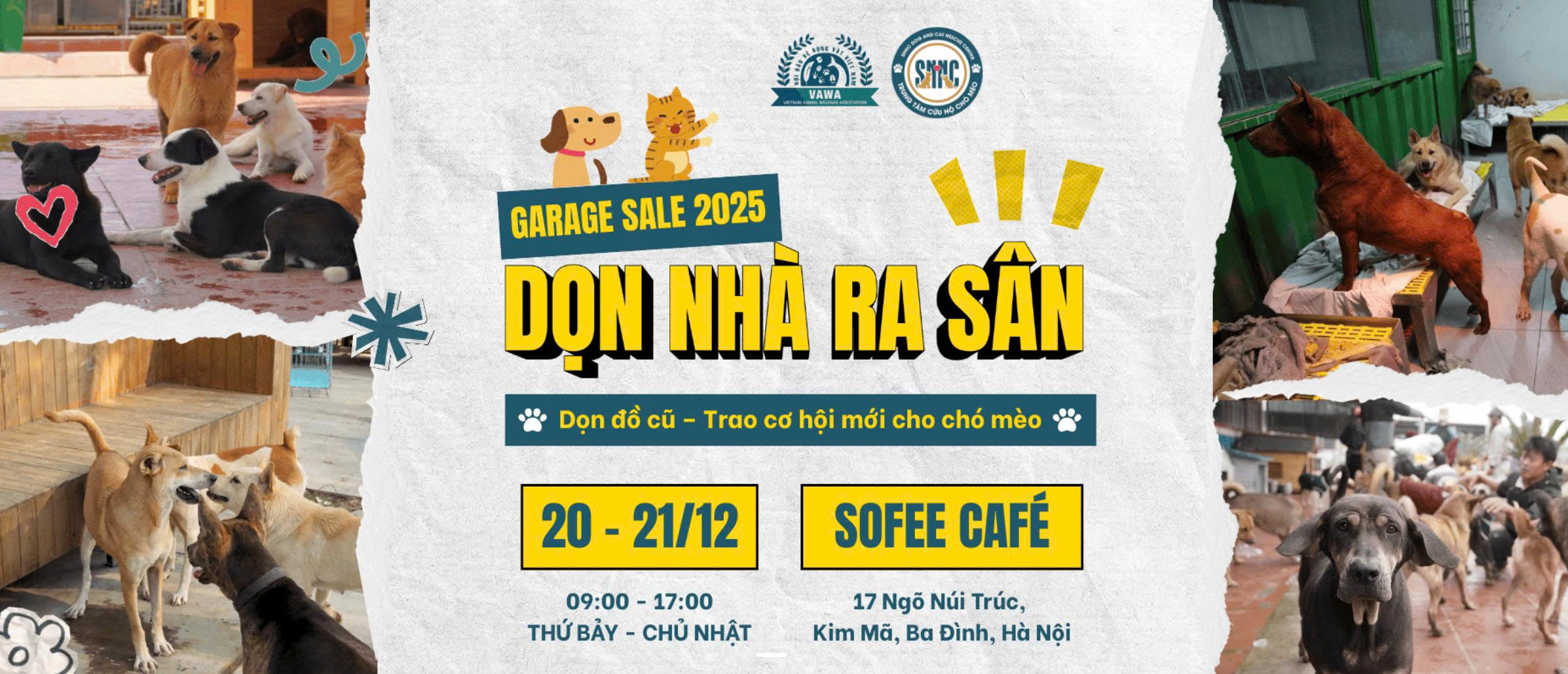 Sự kiện do Hội Bảo vệ Động vật Việt Nam và Trung tâm Cứu hộ chó mèo